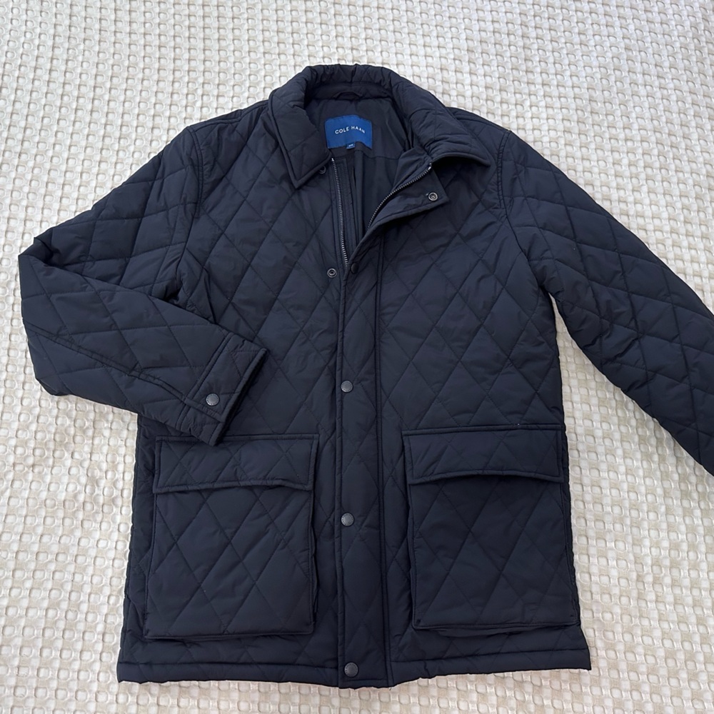 Cole Haan Men's Quilted Black Jacket